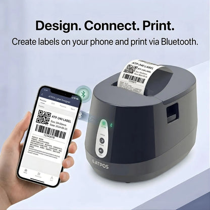 ATPOS Q600 Dual Mode Thermal Printer | 58mm Receipt & Barcode Label Printer | Bluetooth + USB